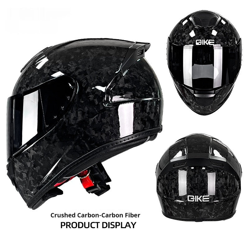 Carbon Fiber Motorcycle Helmet Lightweight Full Cover DOT Rating