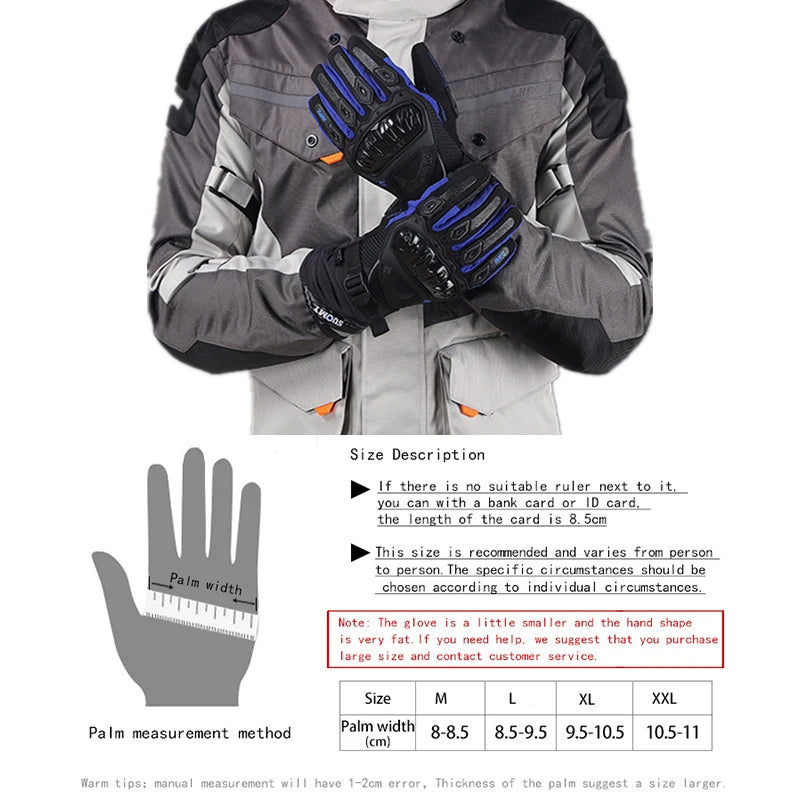 Waterproof Touch Screen Motorcycle Gloves with PE Shell