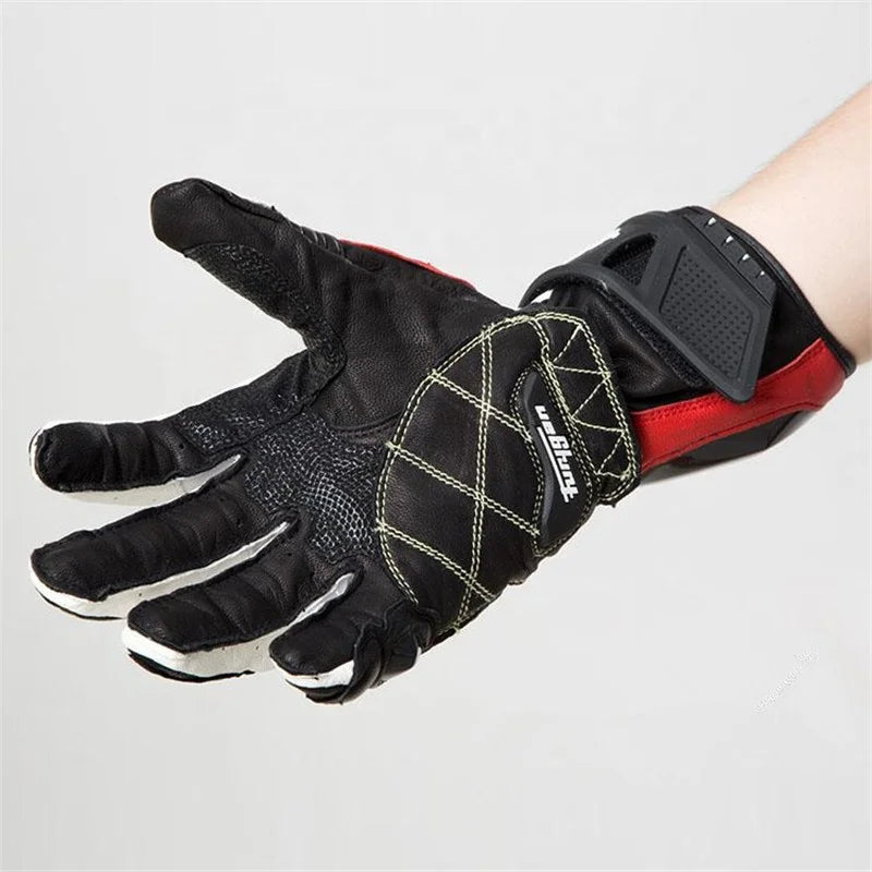 AFS 18 Motorcycle Riding Leather Carbon Fiber Gloves