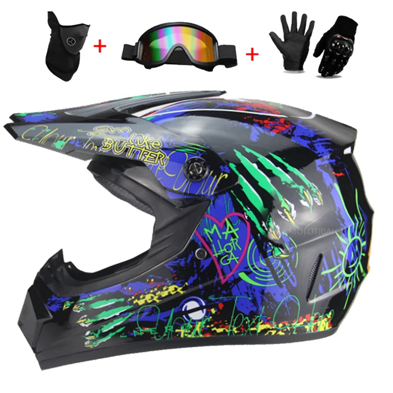Youth Children Motocross Off-road Helmet DOT Certified