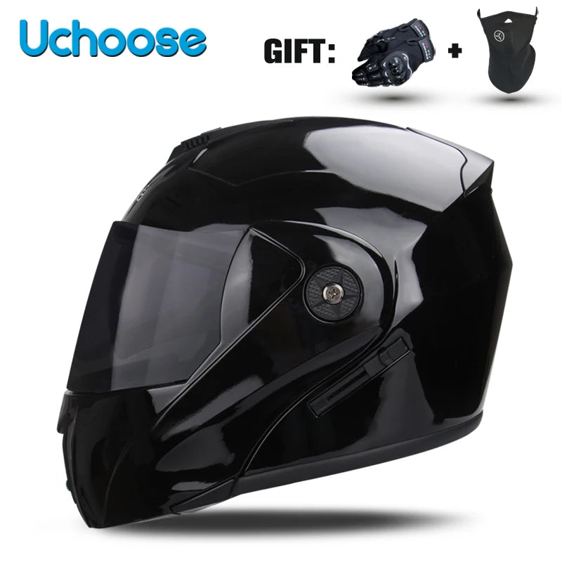 DOT Certification Unisex Modular Motorcycle Helmet Double Lens Cross Section