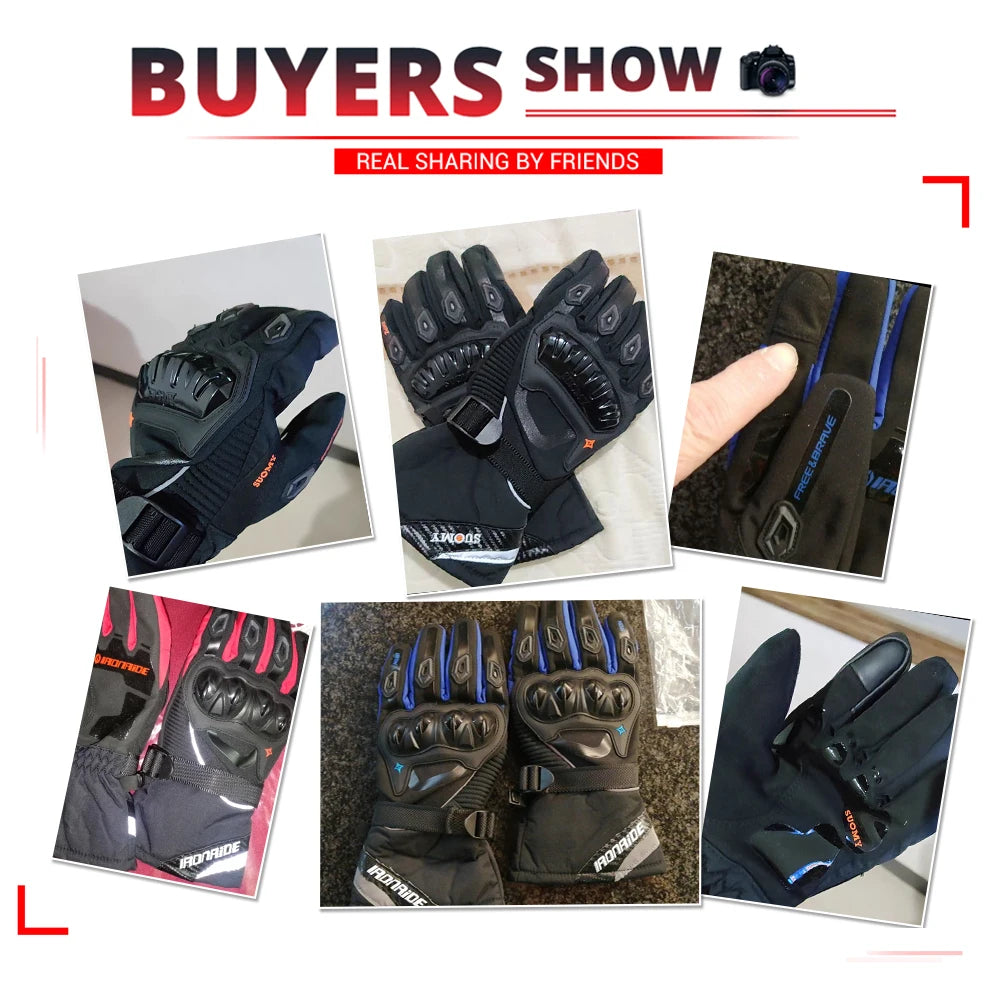 Motorcycle Gloves Windproof Waterproof Touch Screen Moto