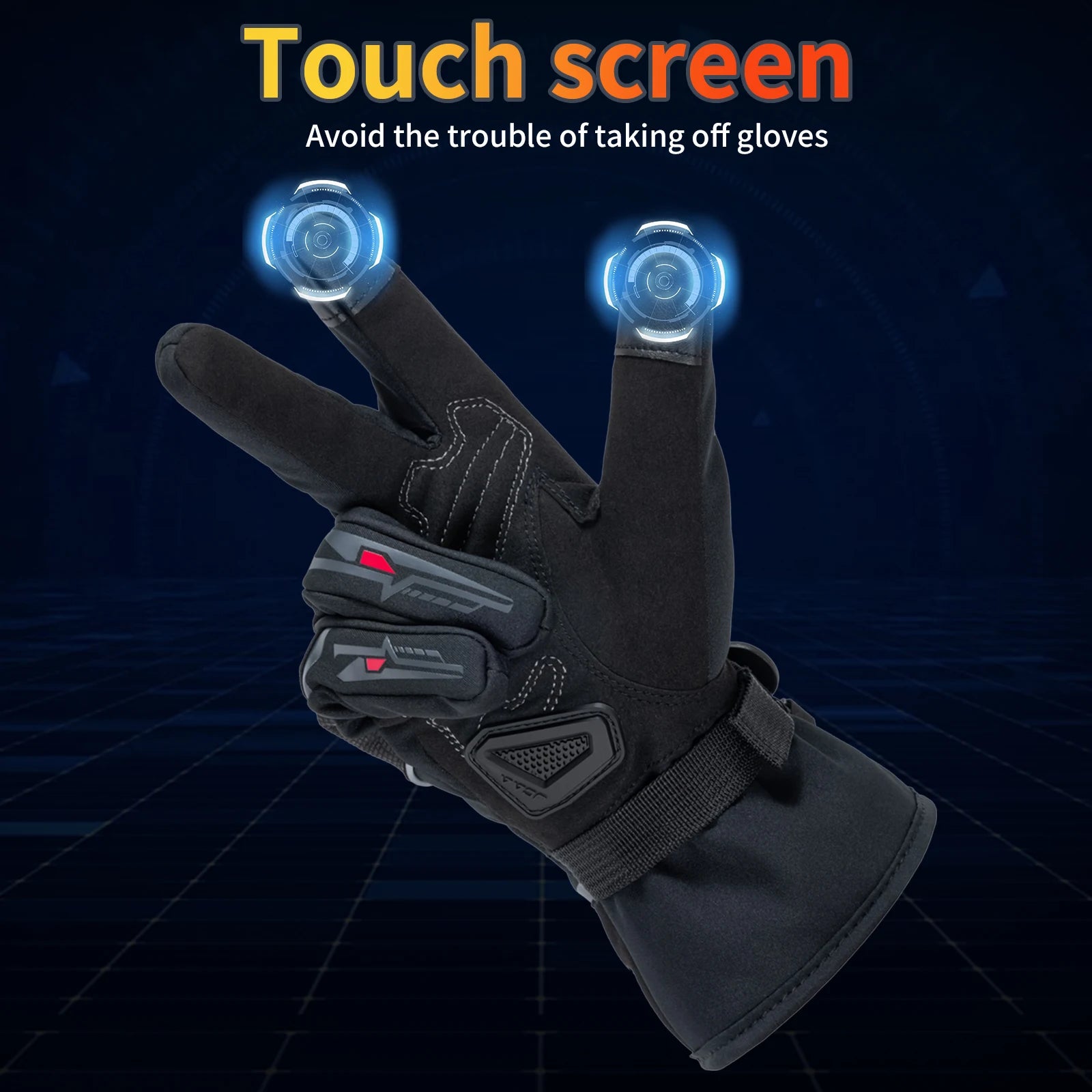 Winter Motorcycle Gloves Windproof and Touch Screen Use