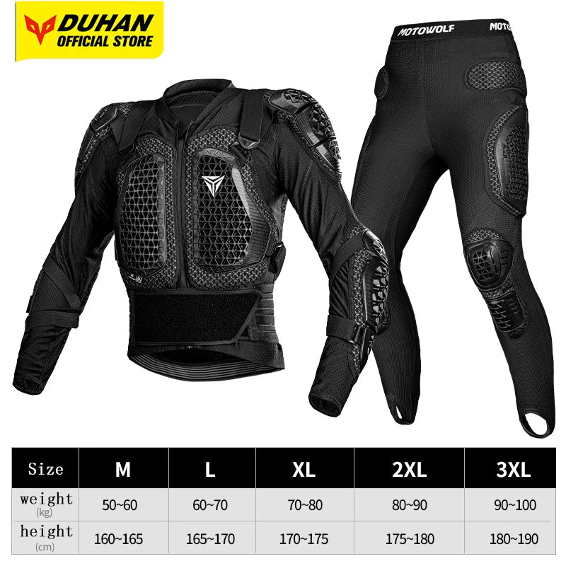 Men Motocross Body Armor CE Certified Protective Set
