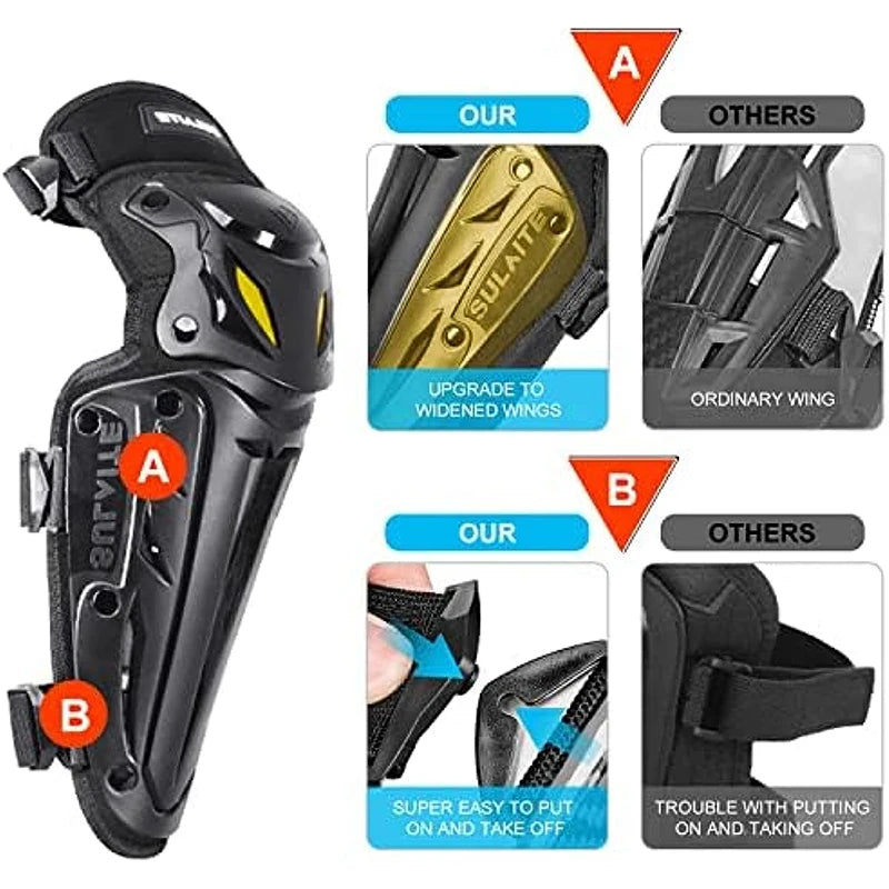 Motocross Elbow and Knee Pads Set CE approved