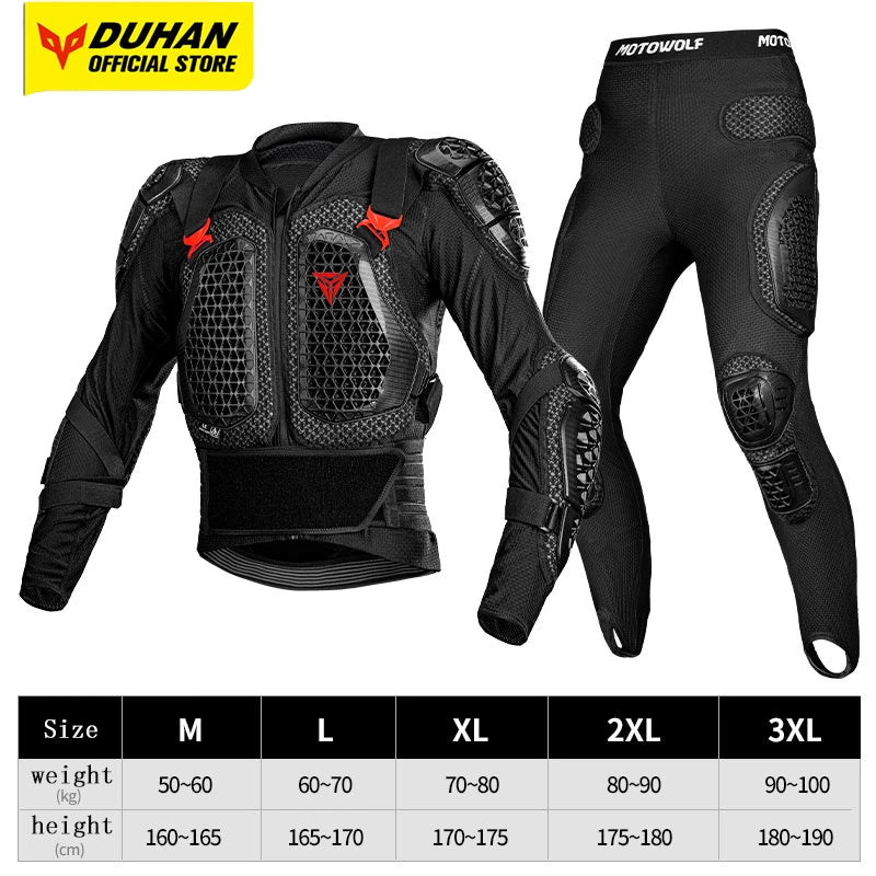 Men Motocross Body Armor CE Certified Protective Set