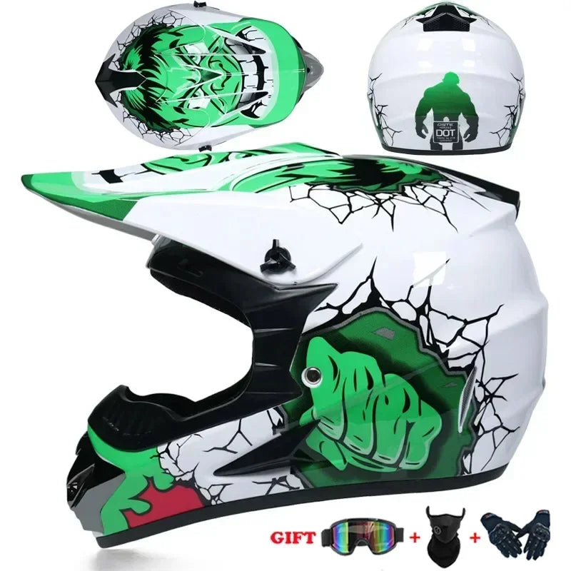 Youth Children Motocross Off-road Helmet DOT Certified