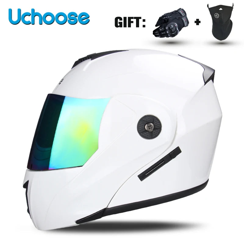 DOT Certification Unisex Modular Motorcycle Helmet Double Lens Cross Section