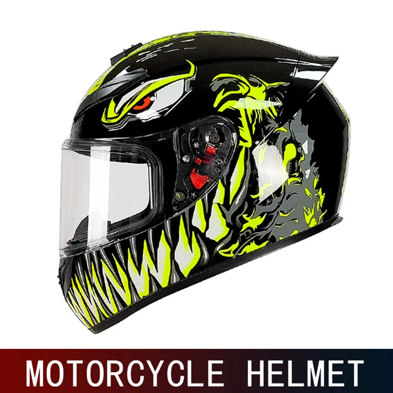 DOT motorcycle full face helmet men and women