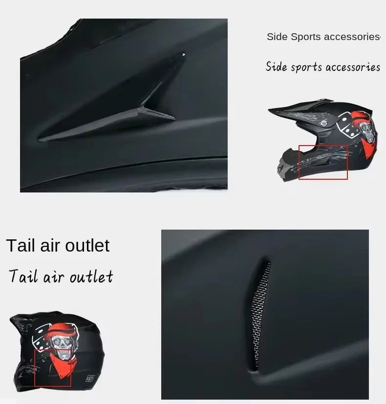 Youth Children Motocross Off-road Helmet DOT Certified