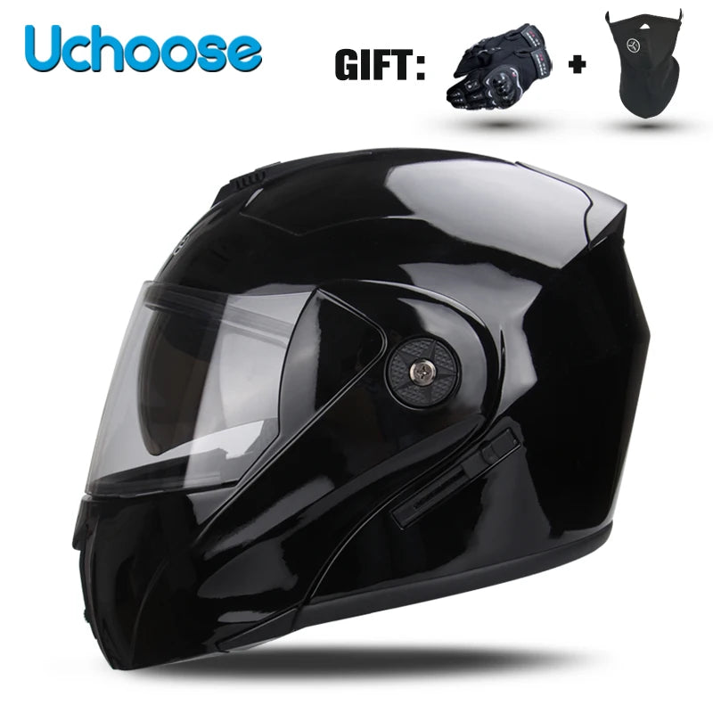 DOT Certification Unisex Modular Motorcycle Helmet Double Lens Cross Section
