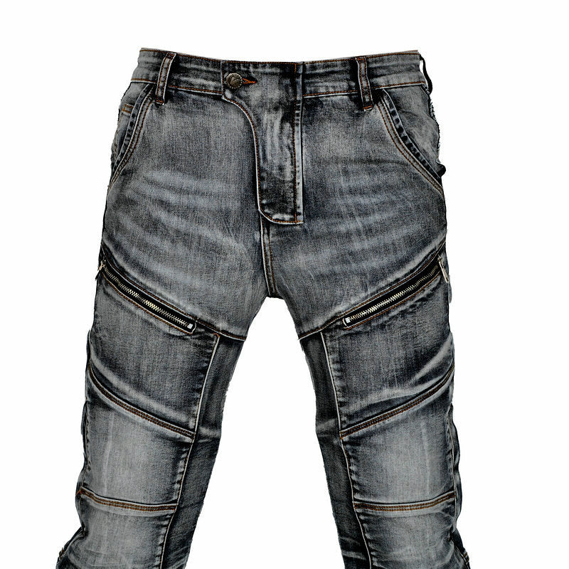 Mens Kevlar Motorcycle Riding Jeans High-Elastic CE Approval
