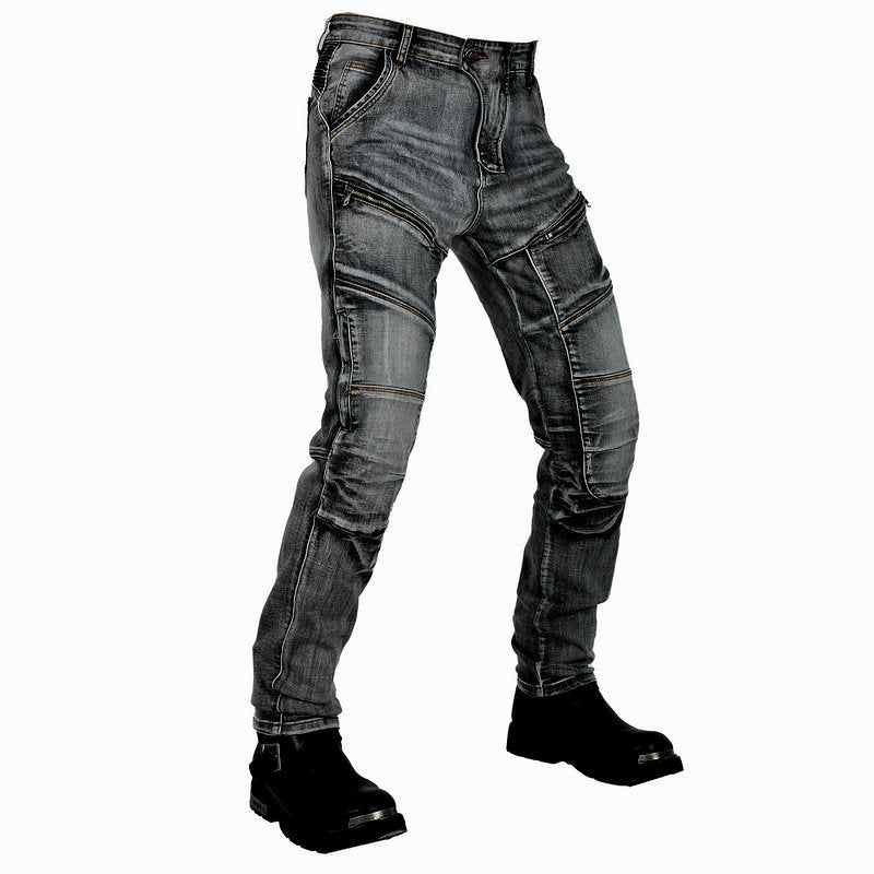Mens Kevlar Motorcycle Riding Jeans High-Elastic CE Approval